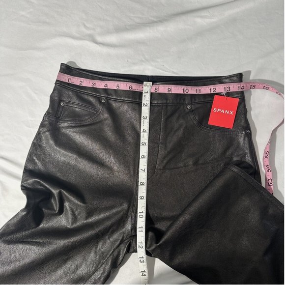 NWT $148‎ Spanx [ Medium ] Faux Leather-Like Ankle Skinny Pants in Black  _ - Picture 12 of 14